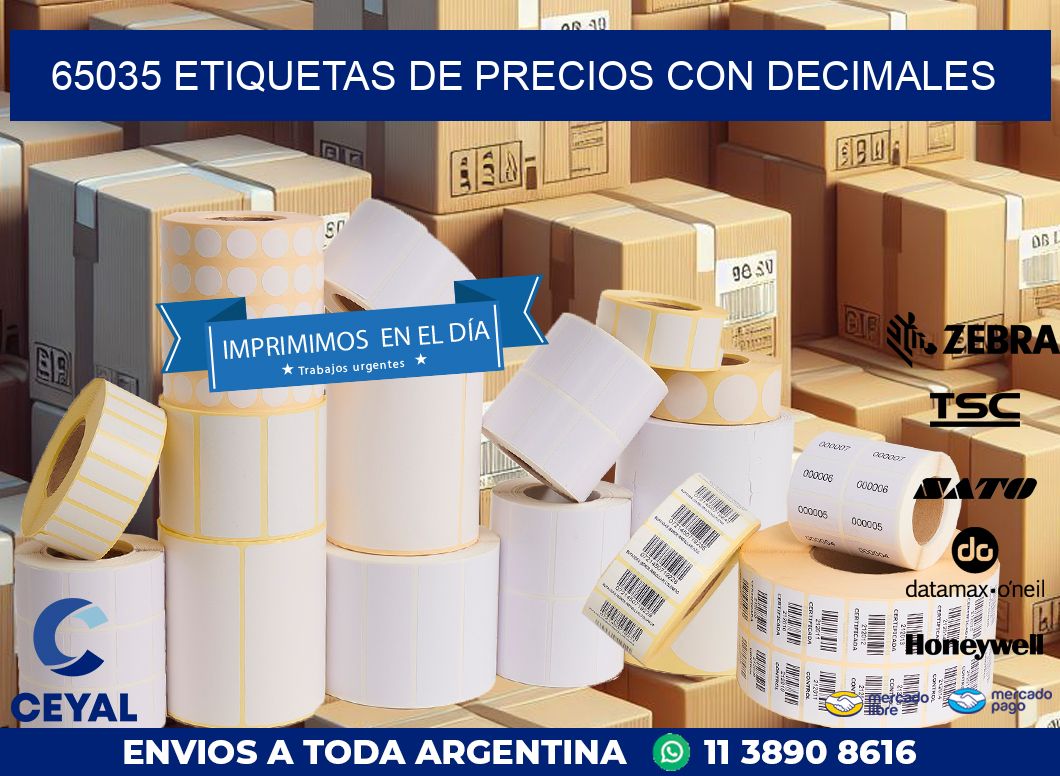 65035 ETIQUETAS DE PRECIOS CON DECIMALES