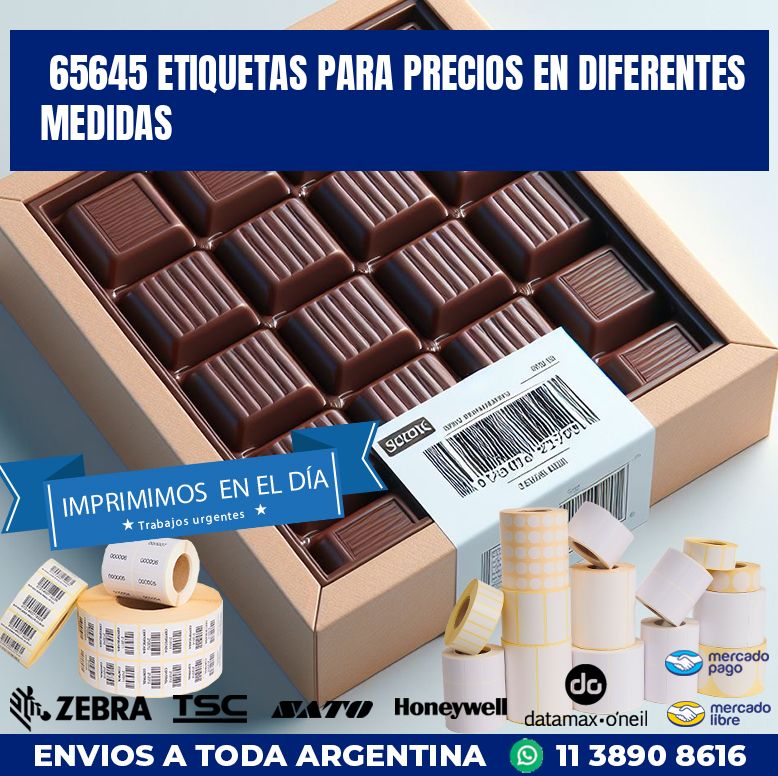 65645 ETIQUETAS PARA PRECIOS EN DIFERENTES MEDIDAS