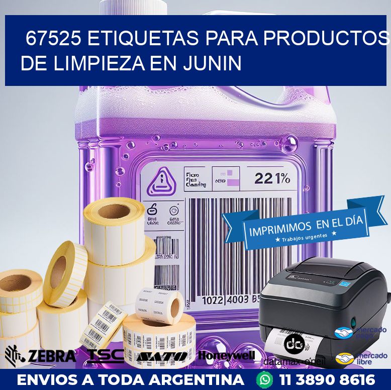 67525 ETIQUETAS PARA PRODUCTOS DE LIMPIEZA EN JUNIN