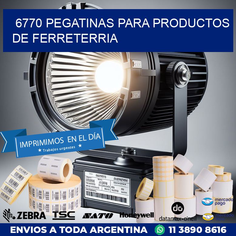 6770 PEGATINAS PARA PRODUCTOS DE FERRETERRIA