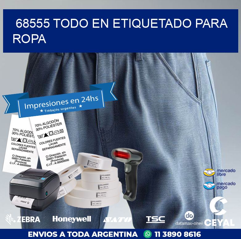 68555 TODO EN ETIQUETADO PARA ROPA