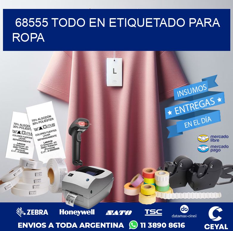 68555 TODO EN ETIQUETADO PARA ROPA