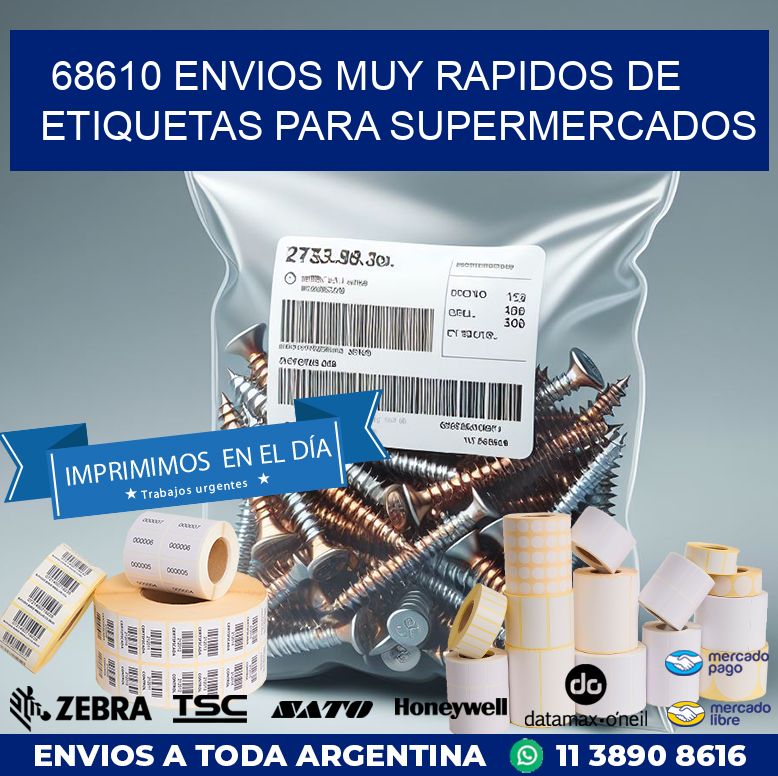 68610 ENVIOS MUY RAPIDOS DE ETIQUETAS PARA SUPERMERCADOS