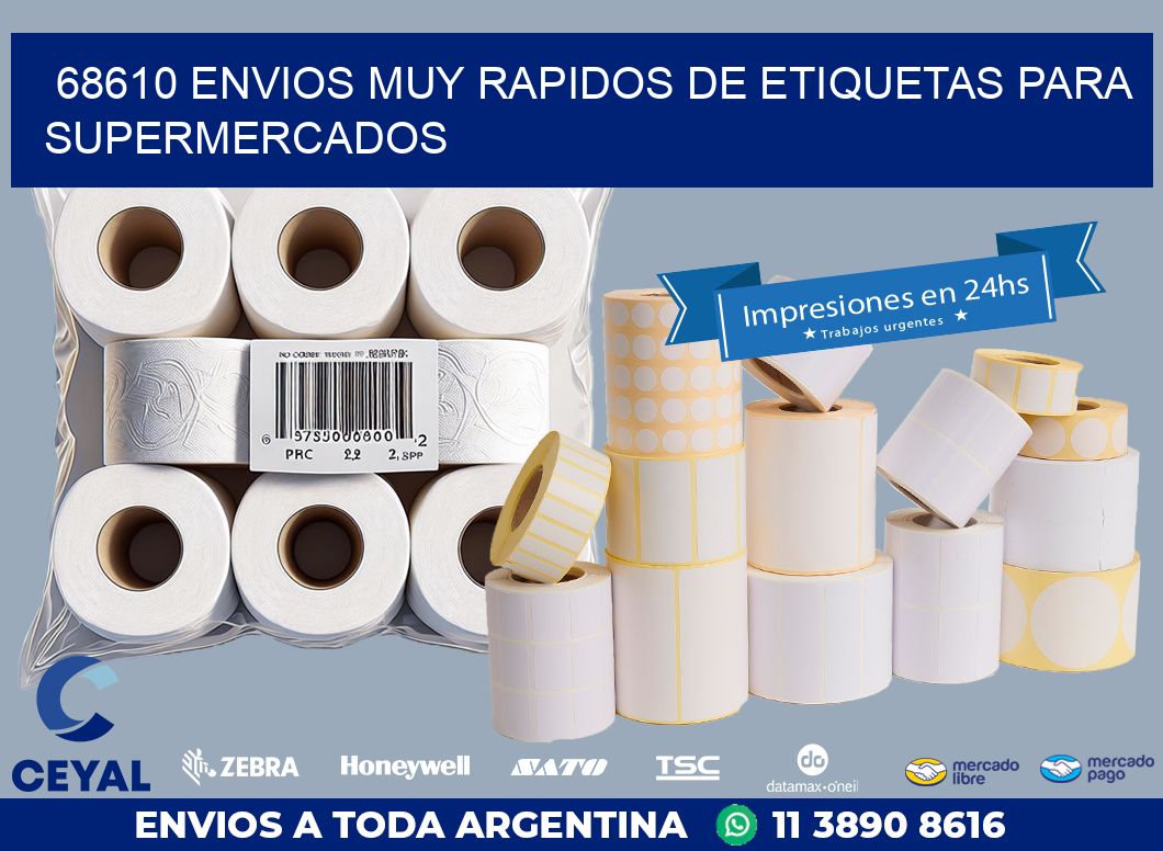 68610 ENVIOS MUY RAPIDOS DE ETIQUETAS PARA SUPERMERCADOS
