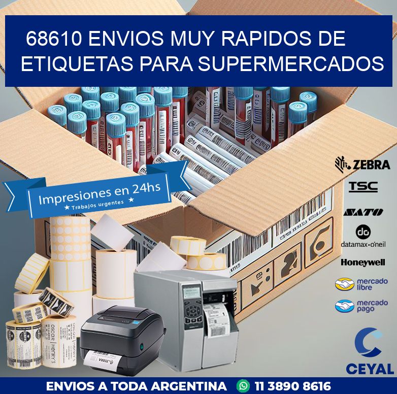 68610 ENVIOS MUY RAPIDOS DE ETIQUETAS PARA SUPERMERCADOS