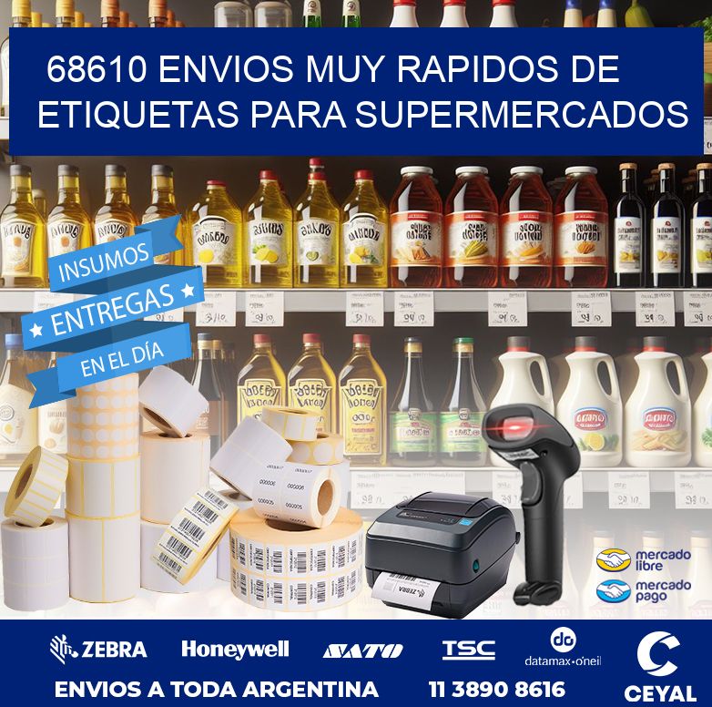 68610 ENVIOS MUY RAPIDOS DE ETIQUETAS PARA SUPERMERCADOS