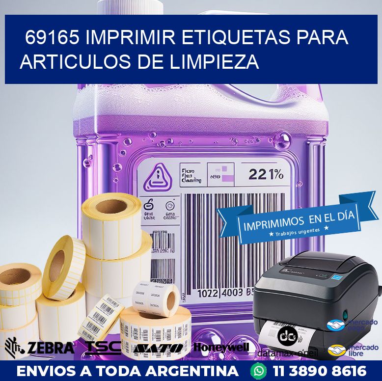 69165 IMPRIMIR ETIQUETAS PARA ARTICULOS DE LIMPIEZA