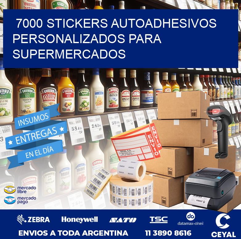 7000 STICKERS AUTOADHESIVOS PERSONALIZADOS PARA SUPERMERCADOS
