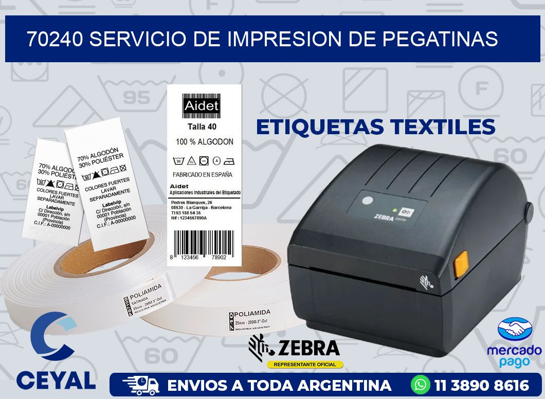 70240 SERVICIO DE IMPRESION DE PEGATINAS