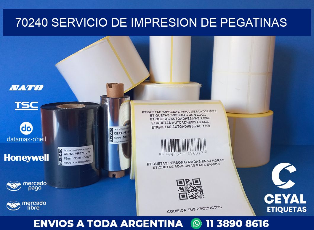 70240 SERVICIO DE IMPRESION DE PEGATINAS