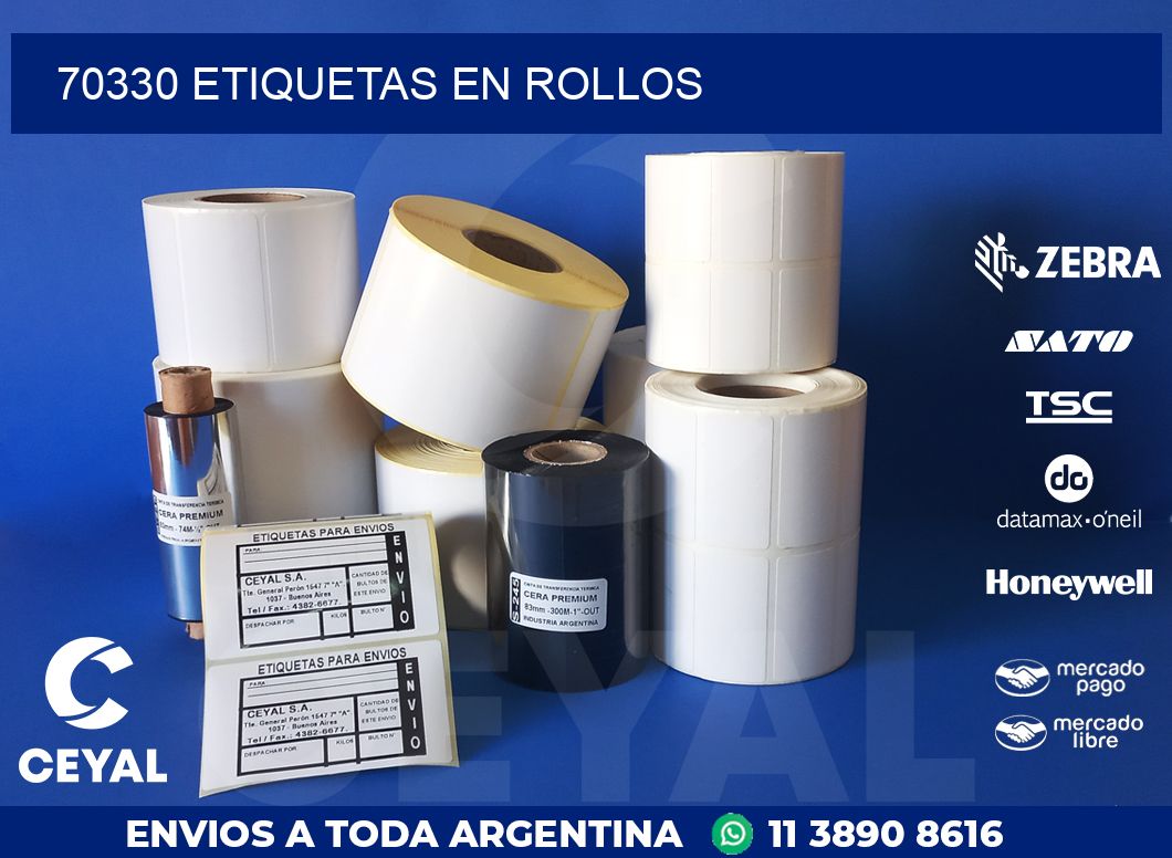 70330 ETIQUETAS EN ROLLOS