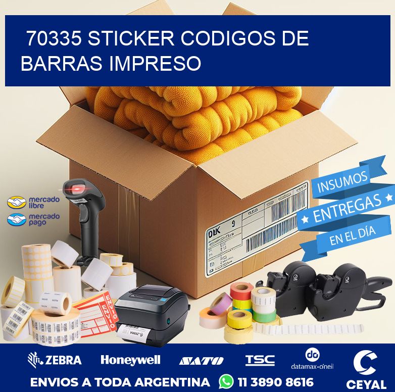 70335 STICKER CODIGOS DE BARRAS IMPRESO