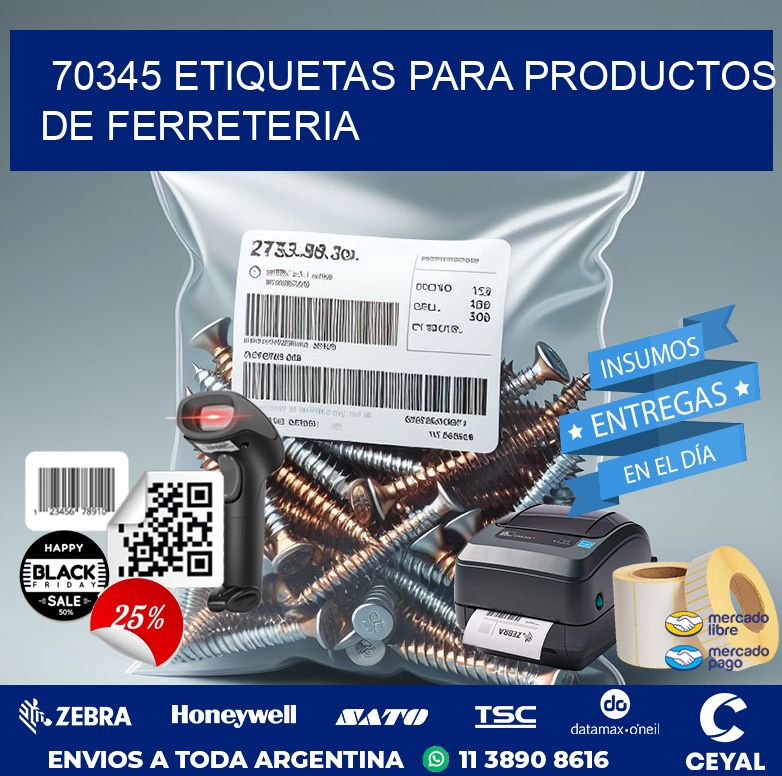 70345 ETIQUETAS PARA PRODUCTOS DE FERRETERIA
