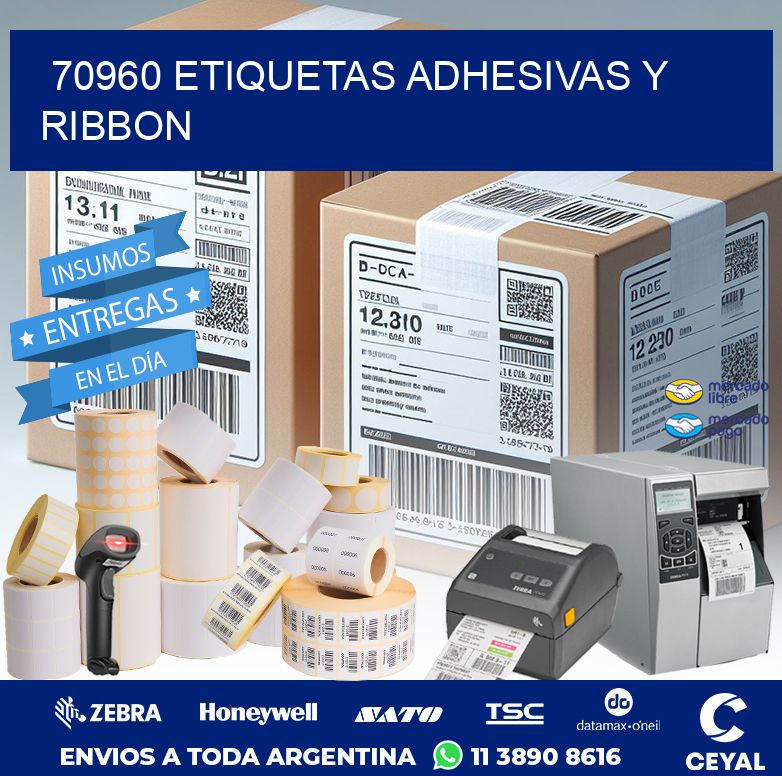 70960 ETIQUETAS ADHESIVAS Y RIBBON