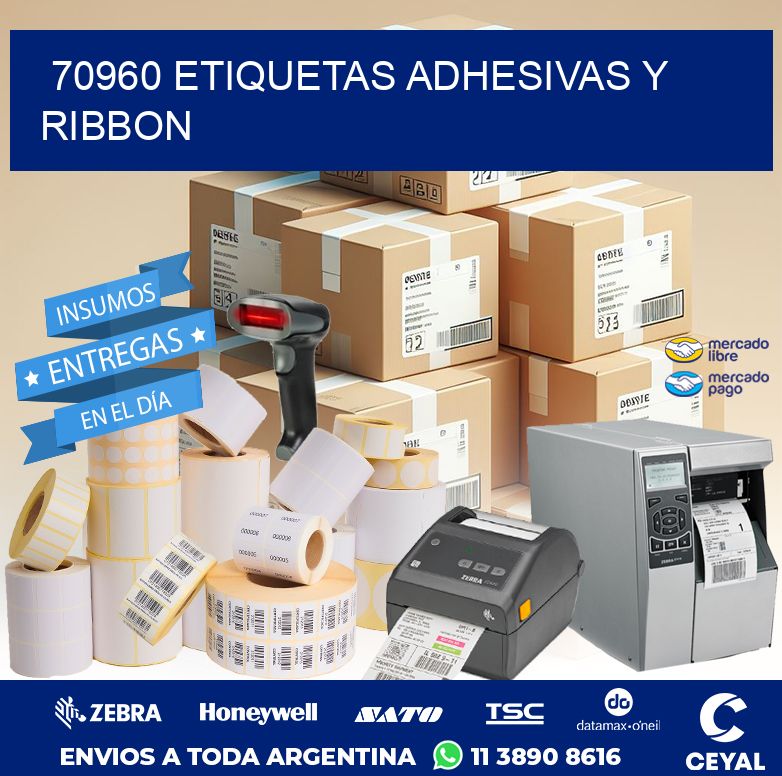 70960 ETIQUETAS ADHESIVAS Y RIBBON