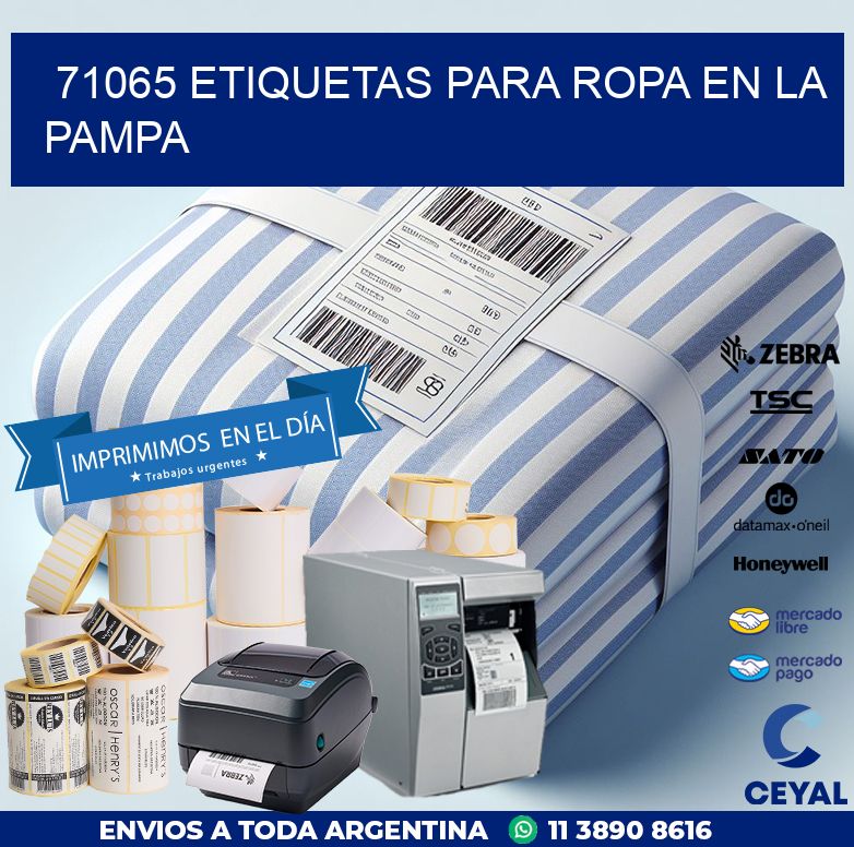 71065 ETIQUETAS PARA ROPA EN LA PAMPA