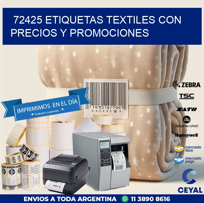 72425 ETIQUETAS TEXTILES CON PRECIOS Y PROMOCIONES