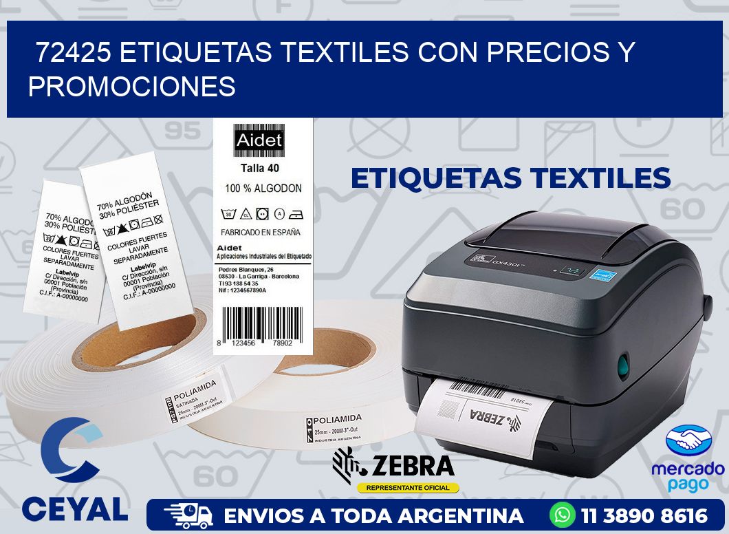 72425 ETIQUETAS TEXTILES CON PRECIOS Y PROMOCIONES