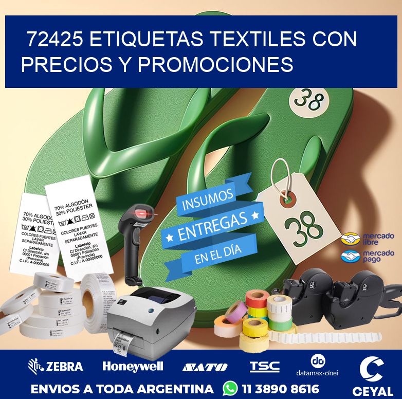 72425 ETIQUETAS TEXTILES CON PRECIOS Y PROMOCIONES