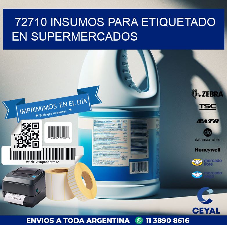 72710 INSUMOS PARA ETIQUETADO EN SUPERMERCADOS