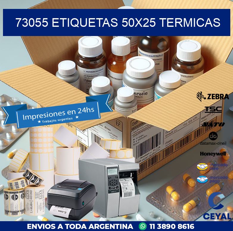 73055 ETIQUETAS 50X25 TERMICAS