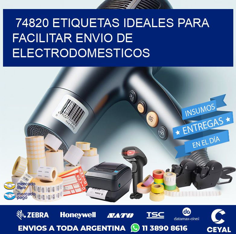 74820 ETIQUETAS IDEALES PARA FACILITAR ENVIO DE ELECTRODOMESTICOS