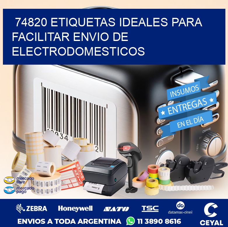 74820 ETIQUETAS IDEALES PARA FACILITAR ENVIO DE ELECTRODOMESTICOS