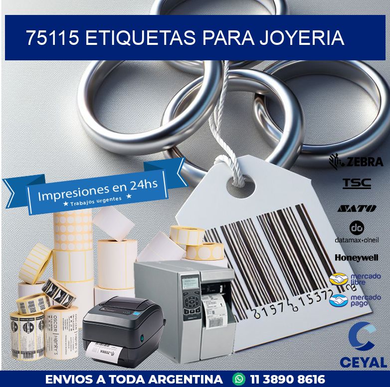 75115 ETIQUETAS PARA JOYERIA