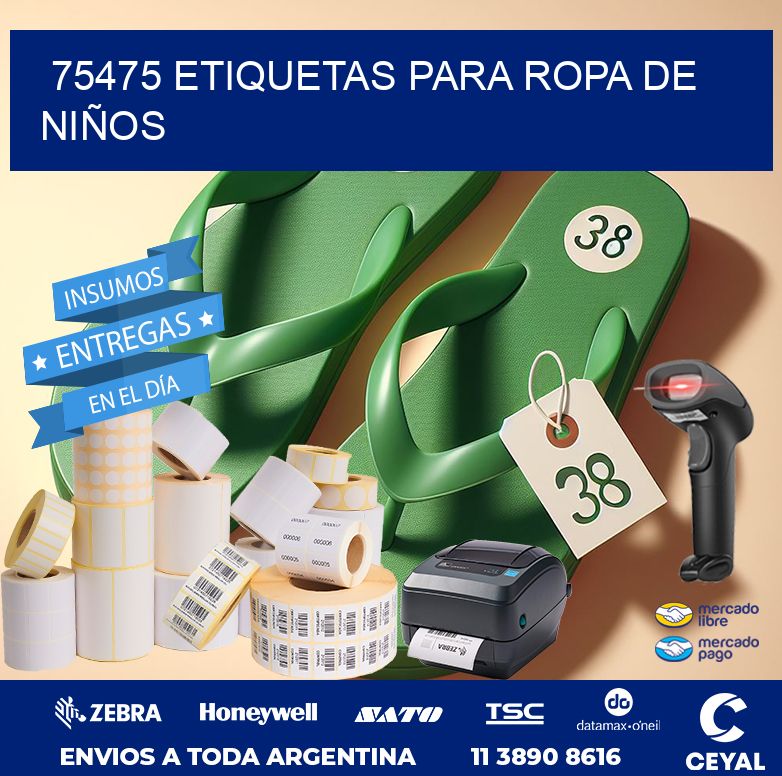 75475 ETIQUETAS PARA ROPA DE NIÑOS