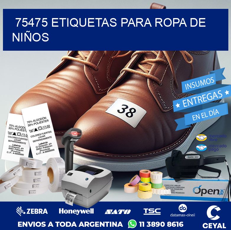 75475 ETIQUETAS PARA ROPA DE NIÑOS