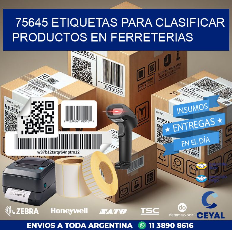 75645 ETIQUETAS PARA CLASIFICAR PRODUCTOS EN FERRETERIAS