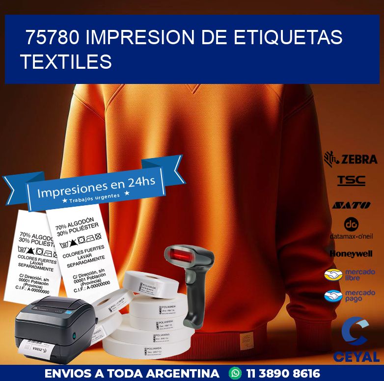 75780 IMPRESION DE ETIQUETAS TEXTILES