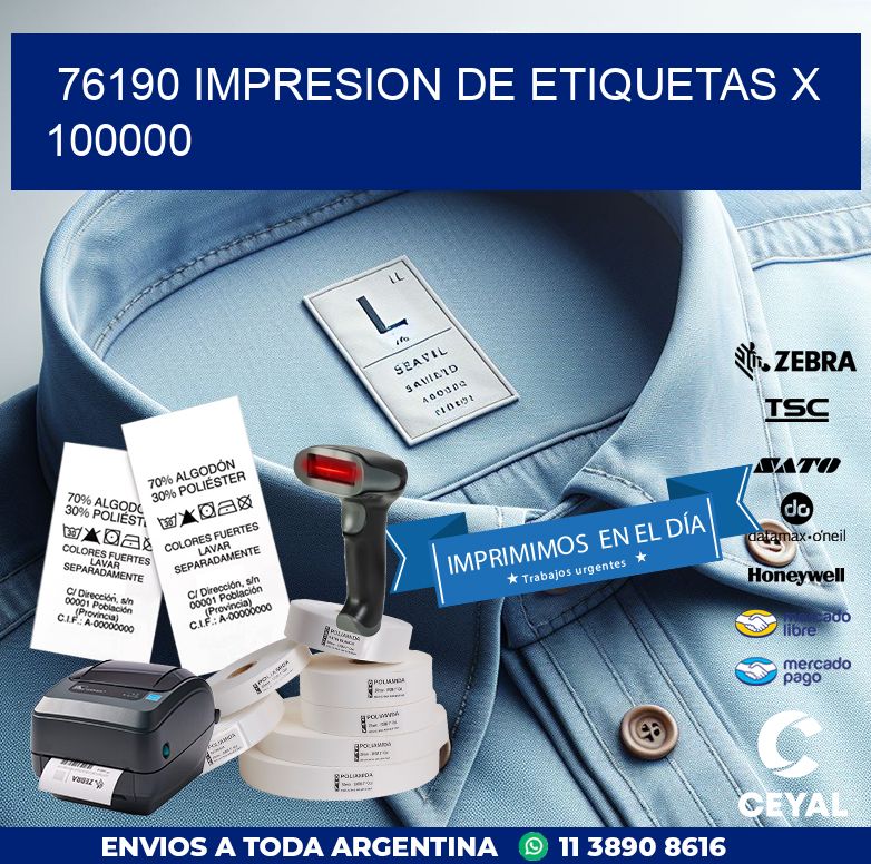 76190 IMPRESION DE ETIQUETAS X 100000