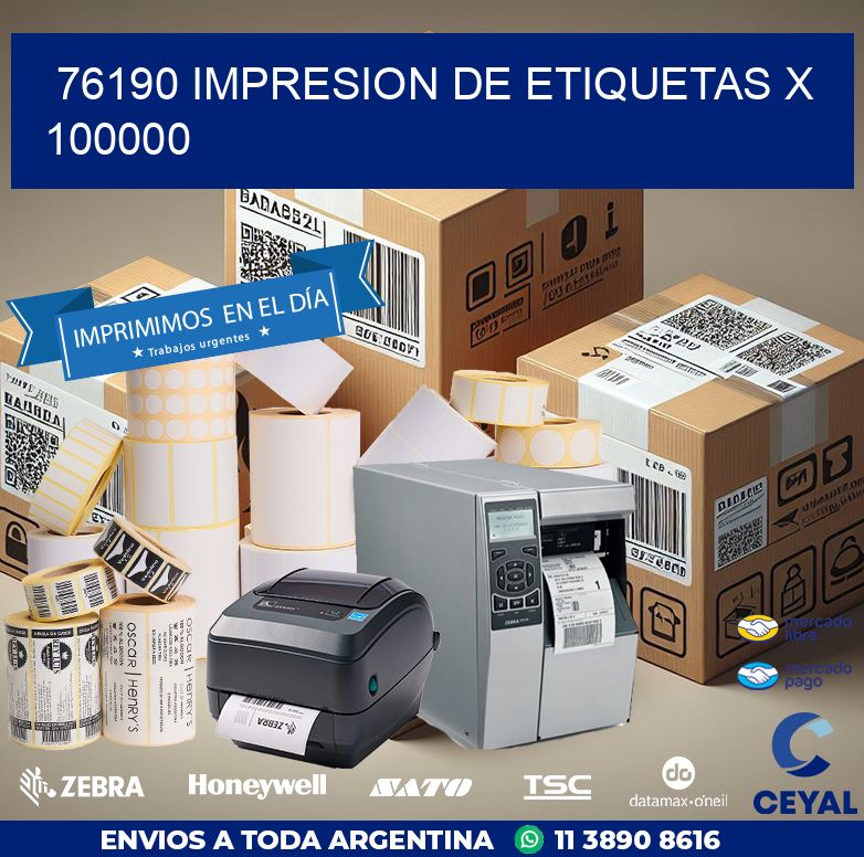 76190 IMPRESION DE ETIQUETAS X 100000