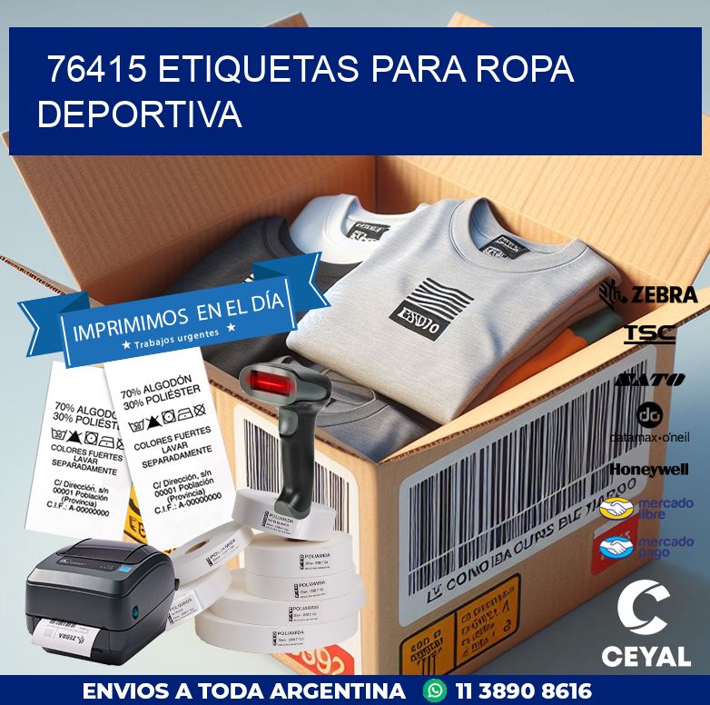 76415 ETIQUETAS PARA ROPA DEPORTIVA