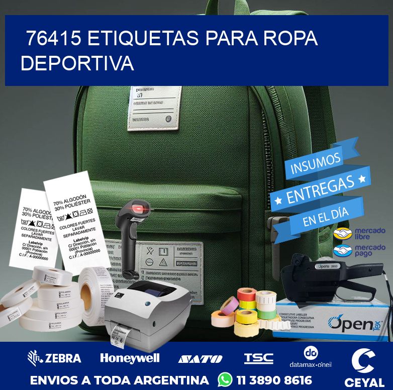 76415 ETIQUETAS PARA ROPA DEPORTIVA