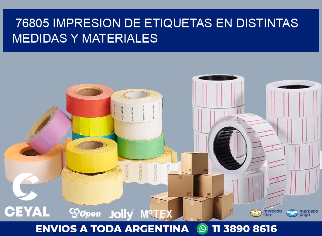 76805 IMPRESION DE ETIQUETAS EN DISTINTAS MEDIDAS Y MATERIALES