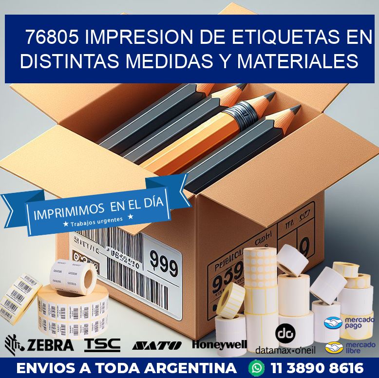 76805 IMPRESION DE ETIQUETAS EN DISTINTAS MEDIDAS Y MATERIALES