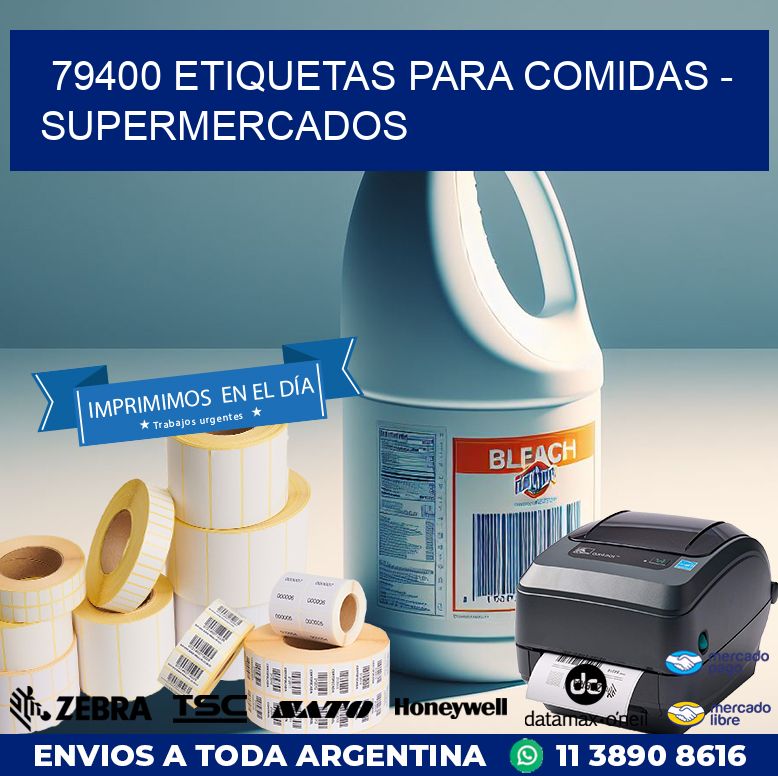 79400 ETIQUETAS PARA COMIDAS - SUPERMERCADOS