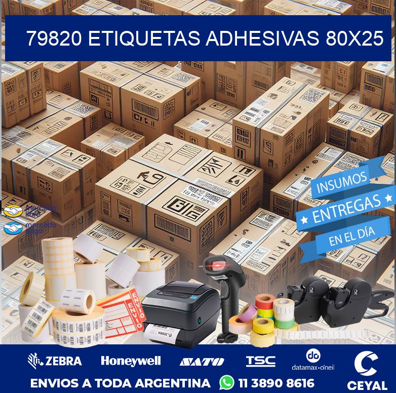 79820 ETIQUETAS ADHESIVAS 80X25
