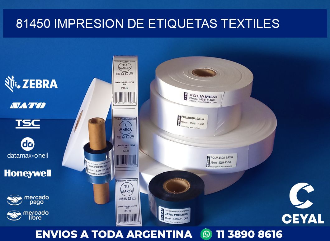 81450 IMPRESION DE ETIQUETAS TEXTILES