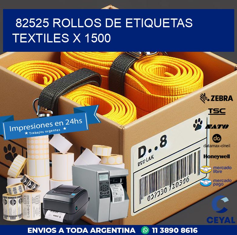 82525 ROLLOS DE ETIQUETAS TEXTILES X 1500
