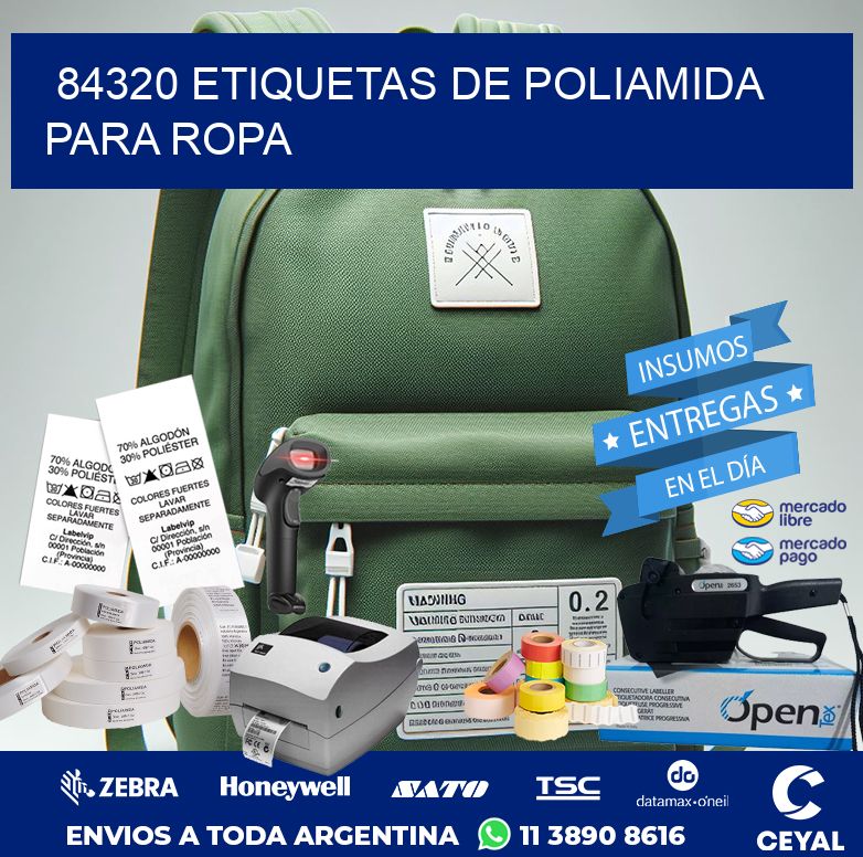 84320 ETIQUETAS DE POLIAMIDA PARA ROPA