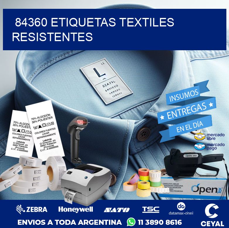 84360 ETIQUETAS TEXTILES RESISTENTES