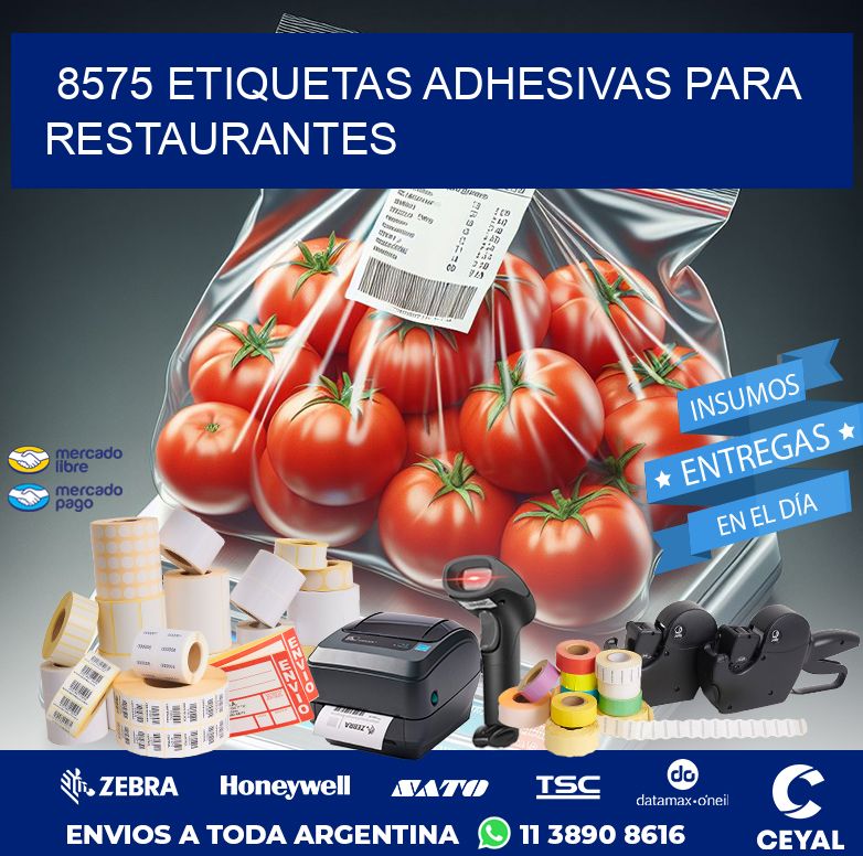 8575 ETIQUETAS ADHESIVAS PARA RESTAURANTES