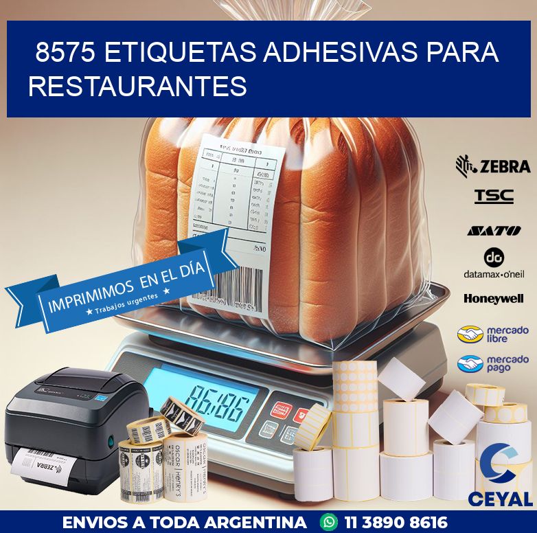 8575 ETIQUETAS ADHESIVAS PARA RESTAURANTES