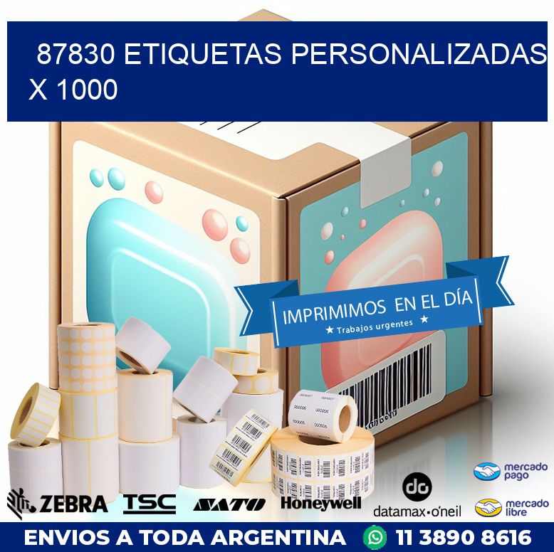 87830 ETIQUETAS PERSONALIZADAS X 1000