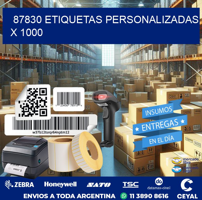 87830 ETIQUETAS PERSONALIZADAS X 1000