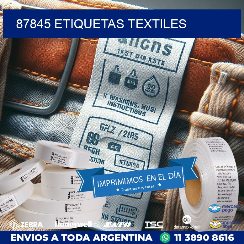 87845 ETIQUETAS TEXTILES