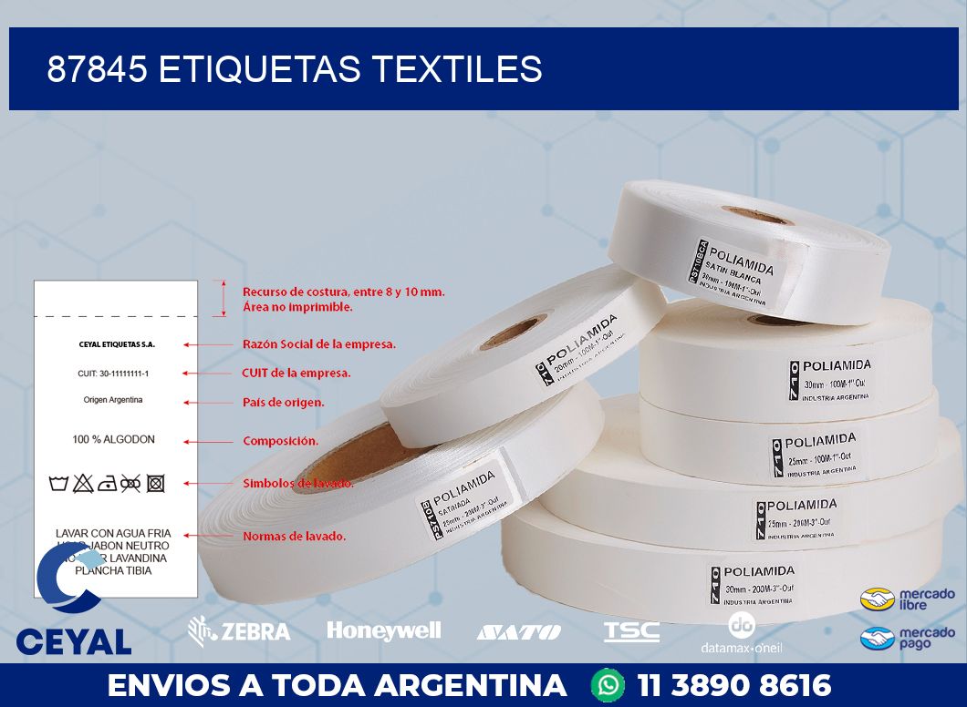 87845 ETIQUETAS TEXTILES